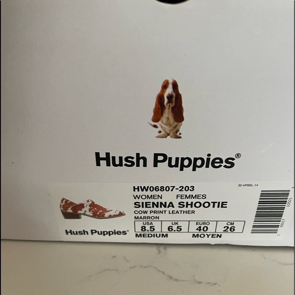 NEW Hush Puppies Women's Cream & White Cow Print Flat and Loafer Shoes Size 8.5 - Picture 10 of 12